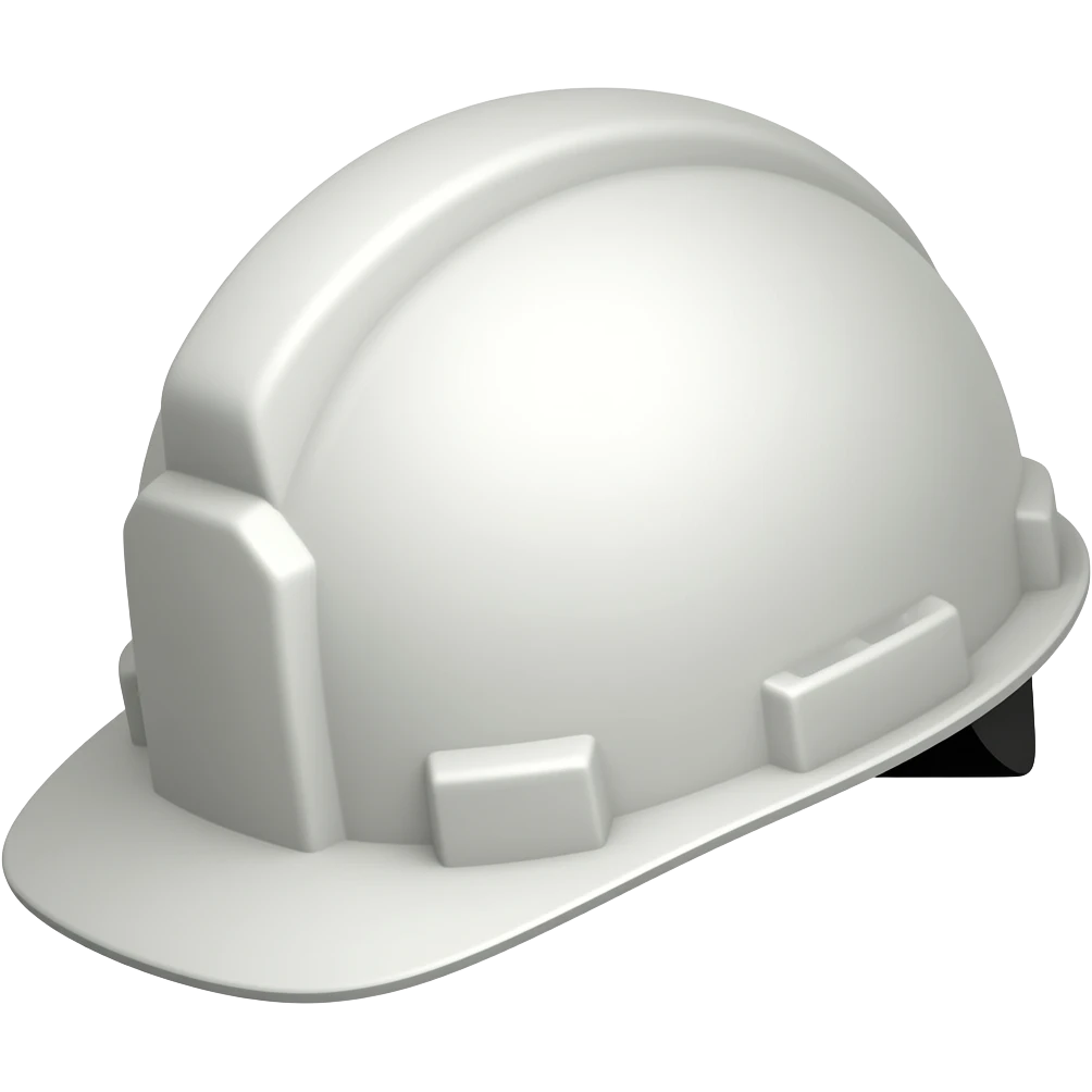 white construction safety helmet emoji, sideways emoji