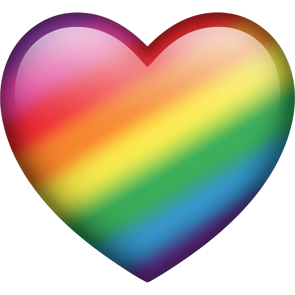Rainbow blend heart emoji