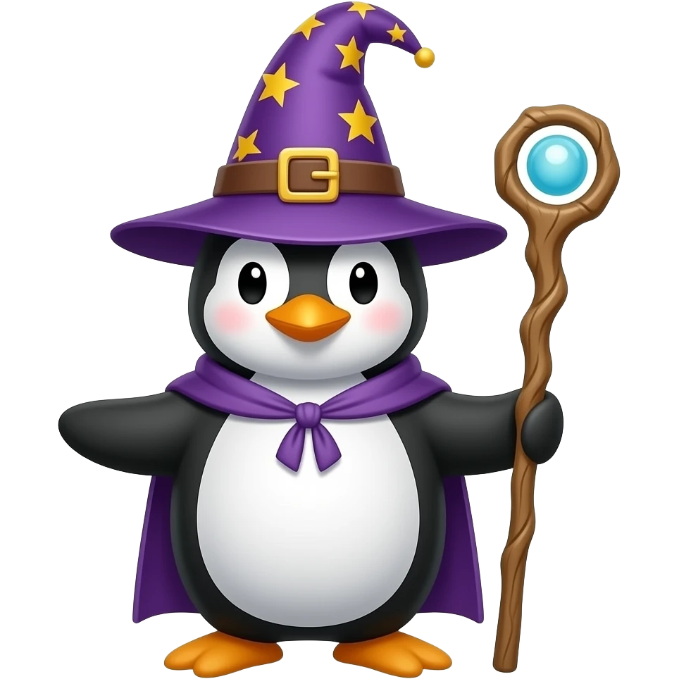 Penguin Wizard emoji