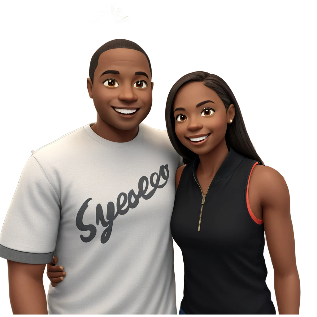 happy couple in casual wear emoji