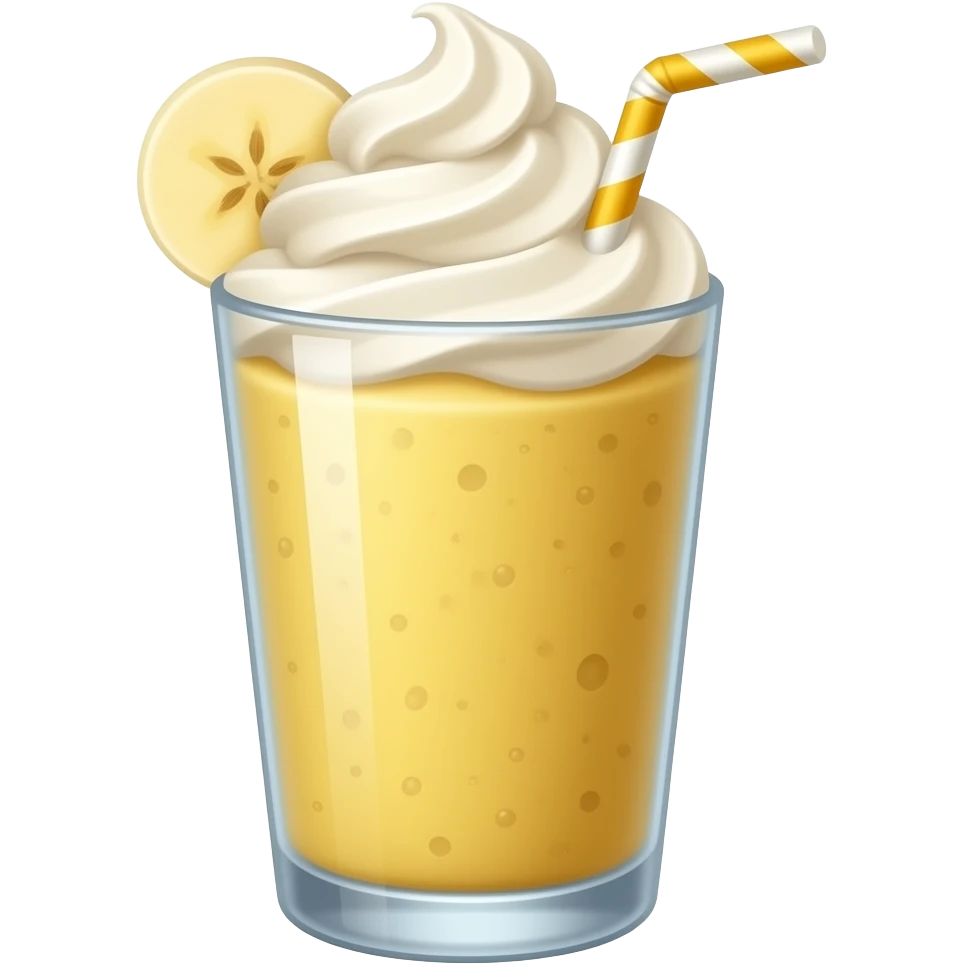 banana smoothie with cream emoji