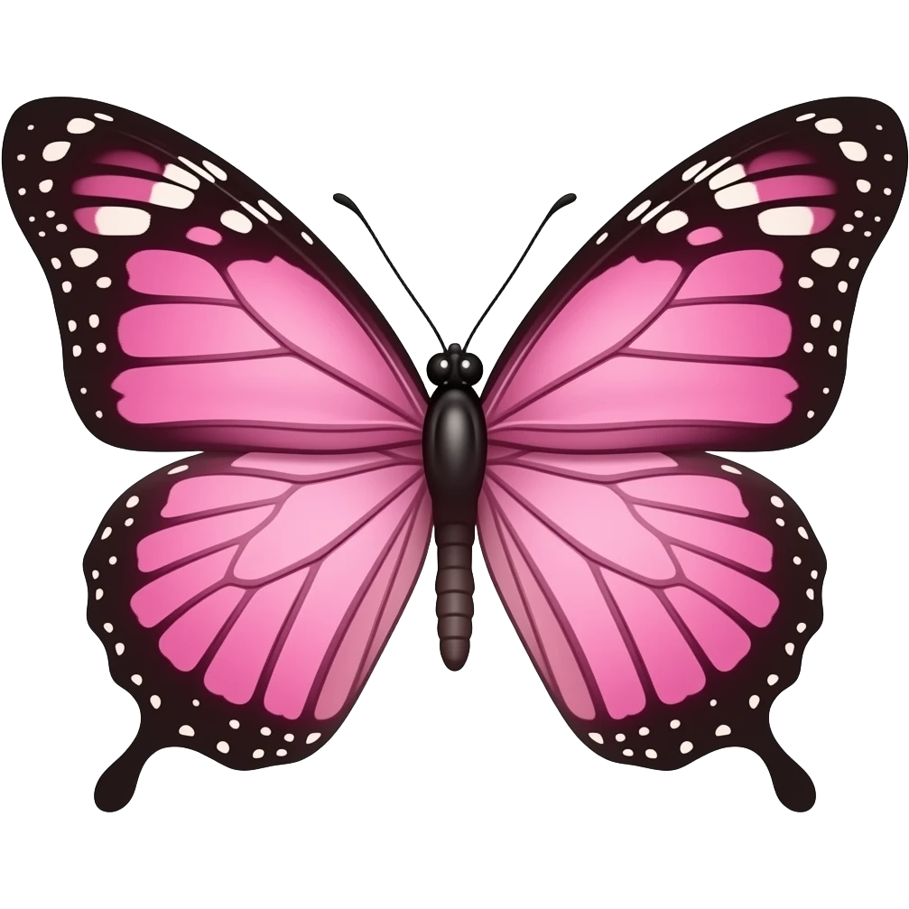 Pink butterfly emoji