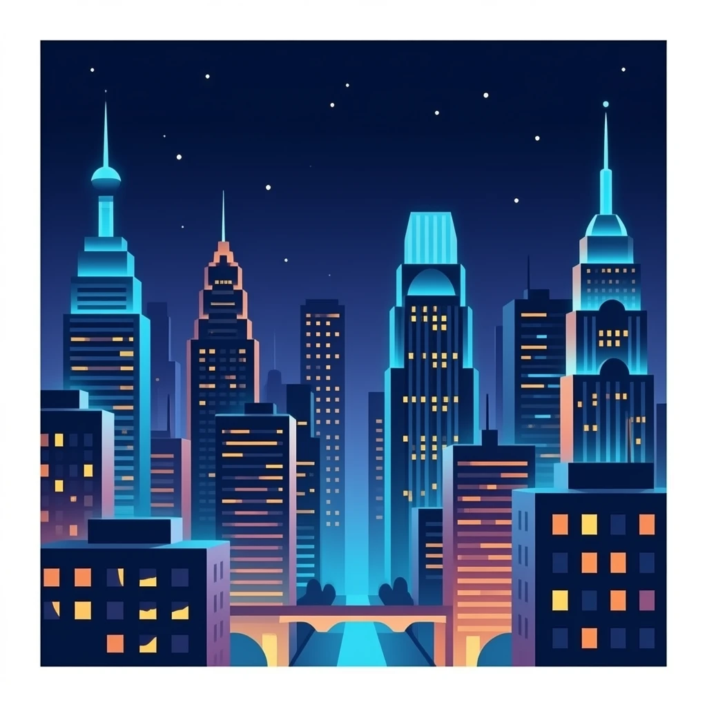 City night neon emoji