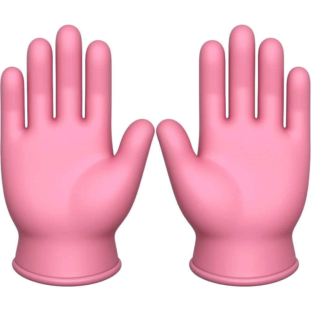 pink gloves emoji