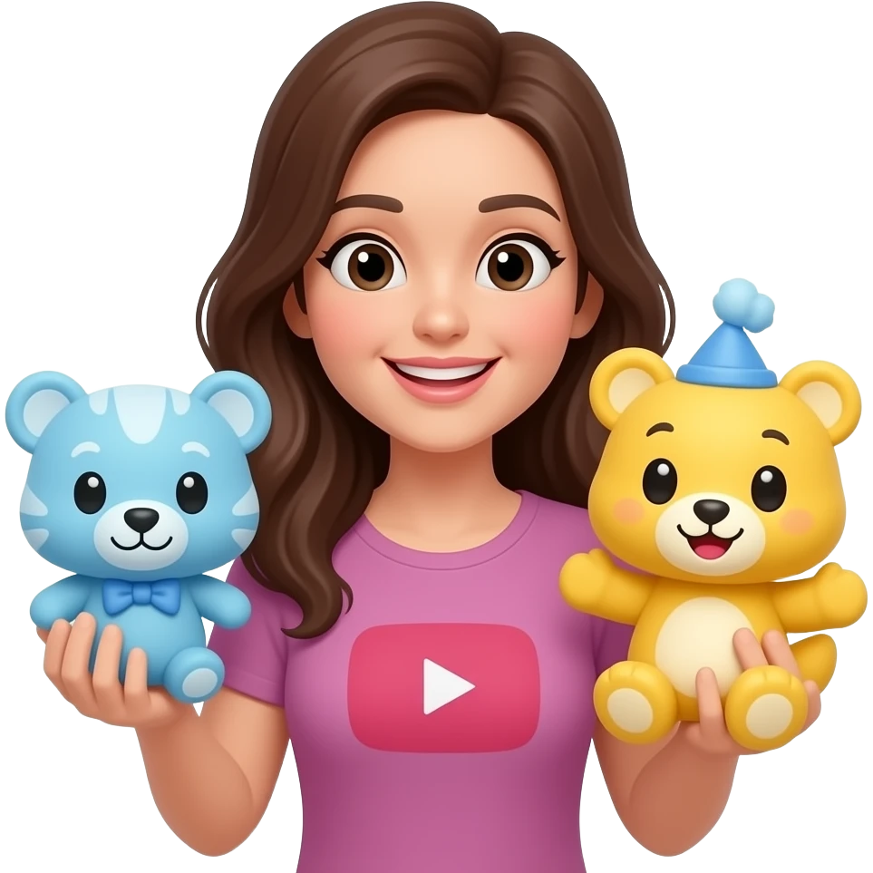 An women is making live in youtube about taba squishys emoji