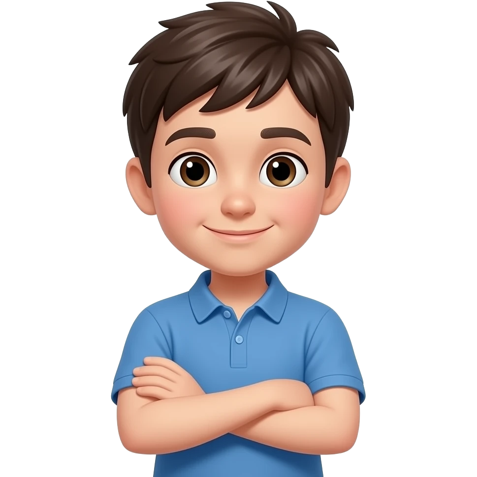 chico cruzado de brazos emoji