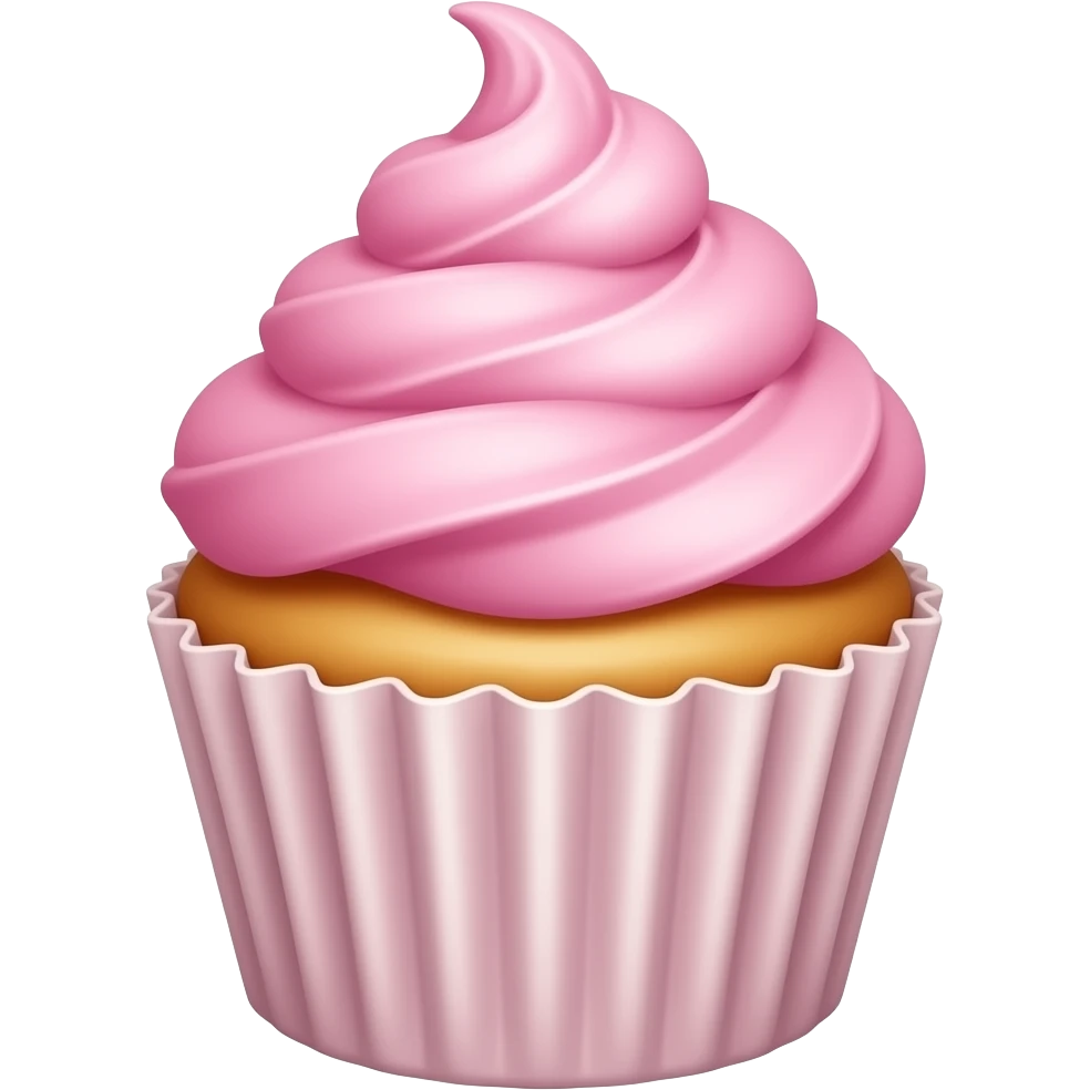 Cupcake with pink icing emoji