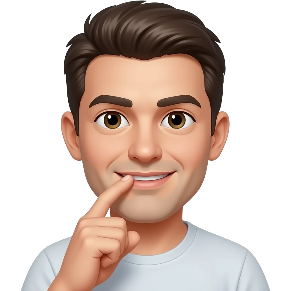 silecio, dedo en la boca emoji