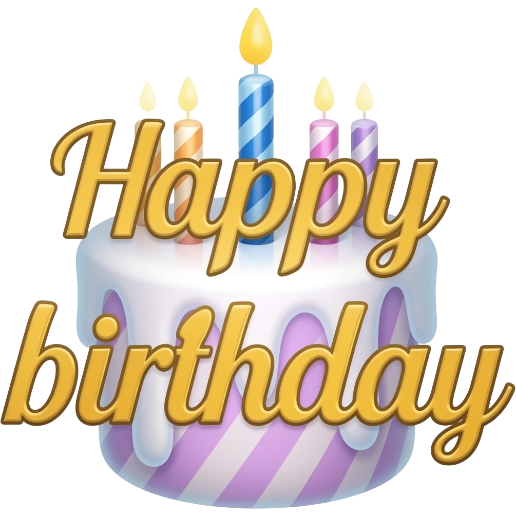 happy birthday words emoji