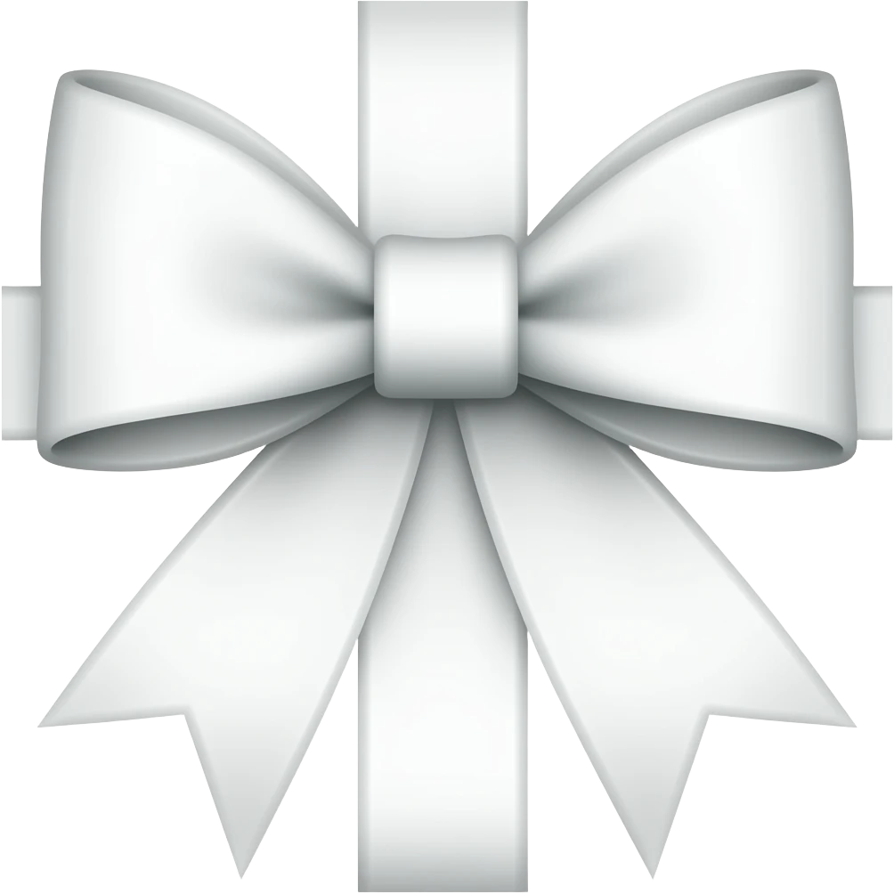 turn into withe ribbon bow emoji