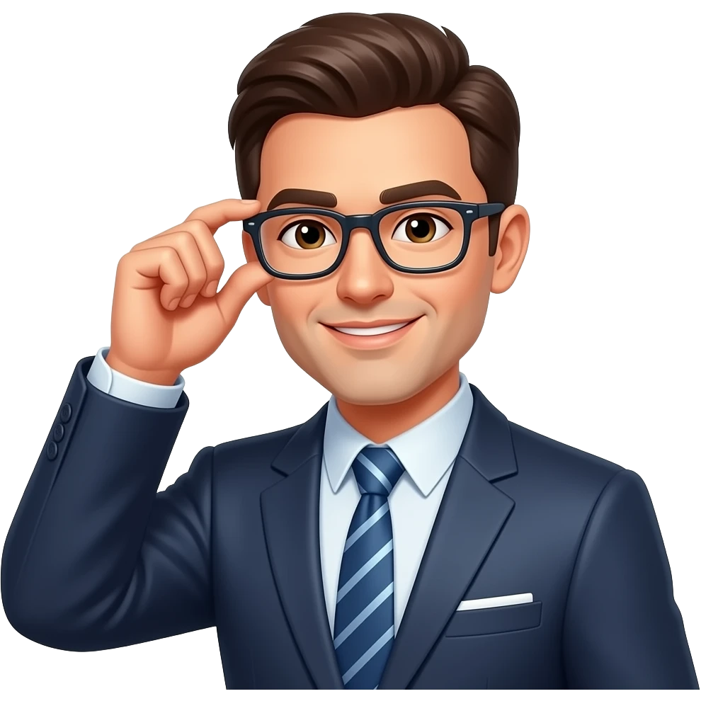 man holding his eyeglasses emoji