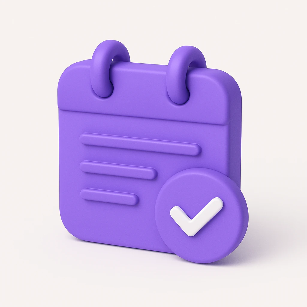 A "schedule clear" illustration for the empty state of a page emoji