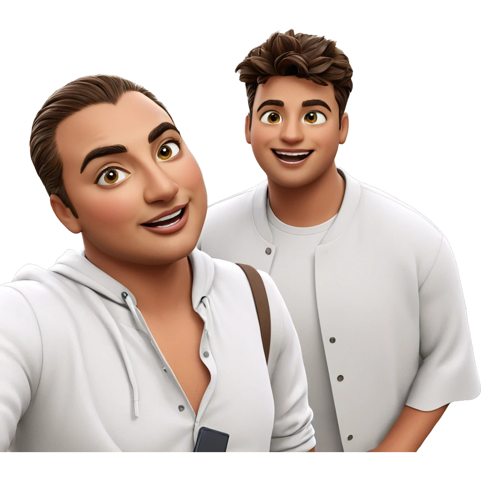 boys having fun outdoors emoji