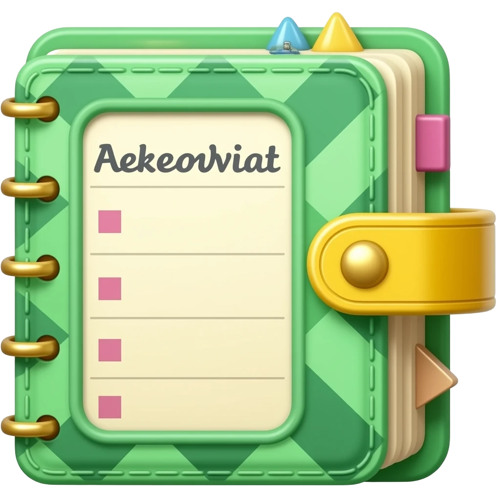 green yellow Appointment book on salon beauty inspired by Barbie colour pallete emoji