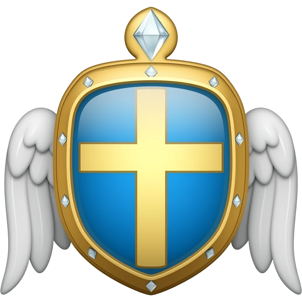 Holy Saint Emblem with diamond Wings emoji