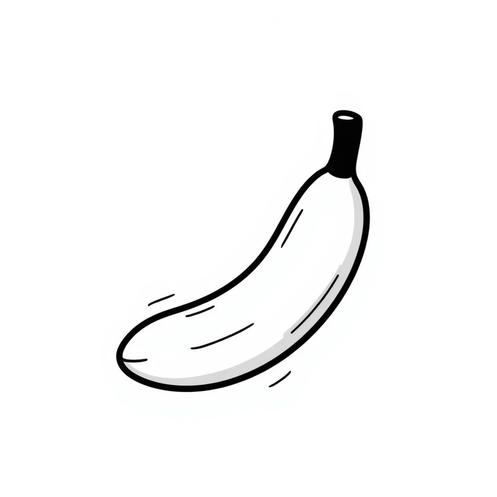 banana hand drawn doodle style emoji