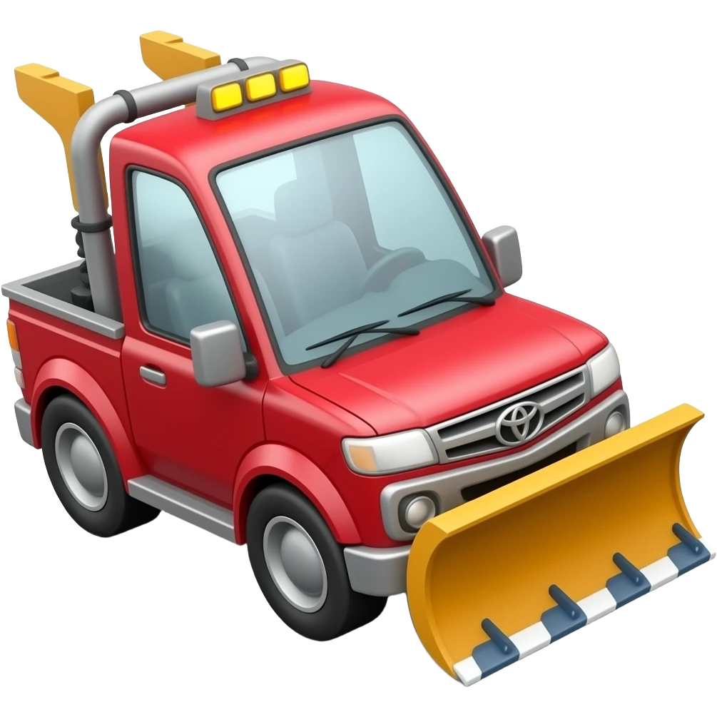 snowplow toyota truck red emoji
