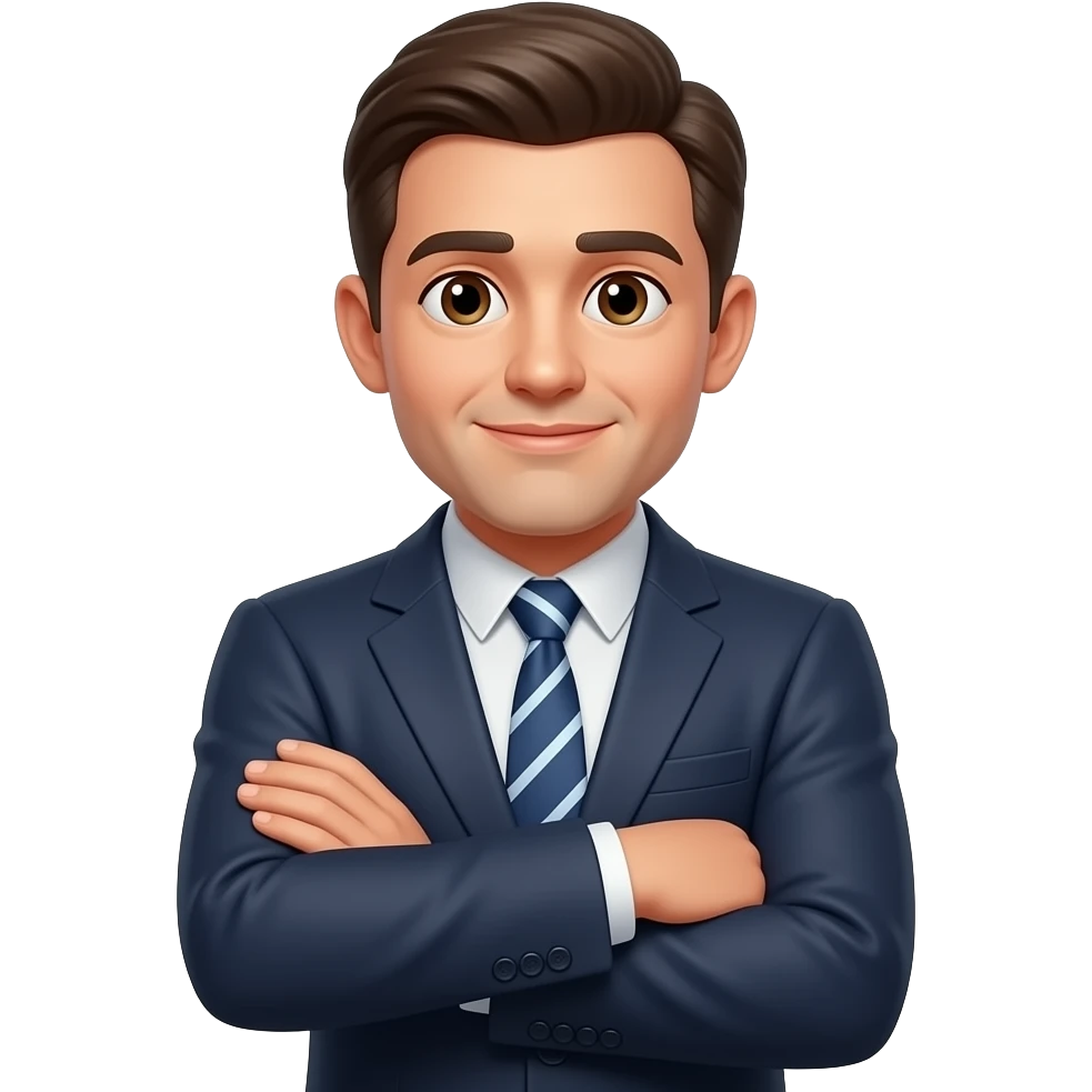 Человек в костюме пожимает плечами emoji