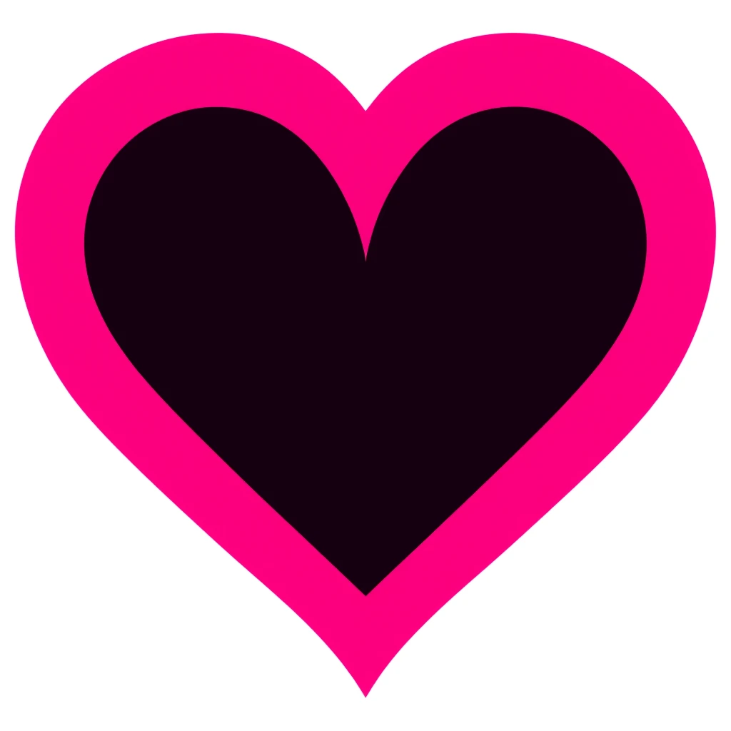 goth pink heart, remove background emoji