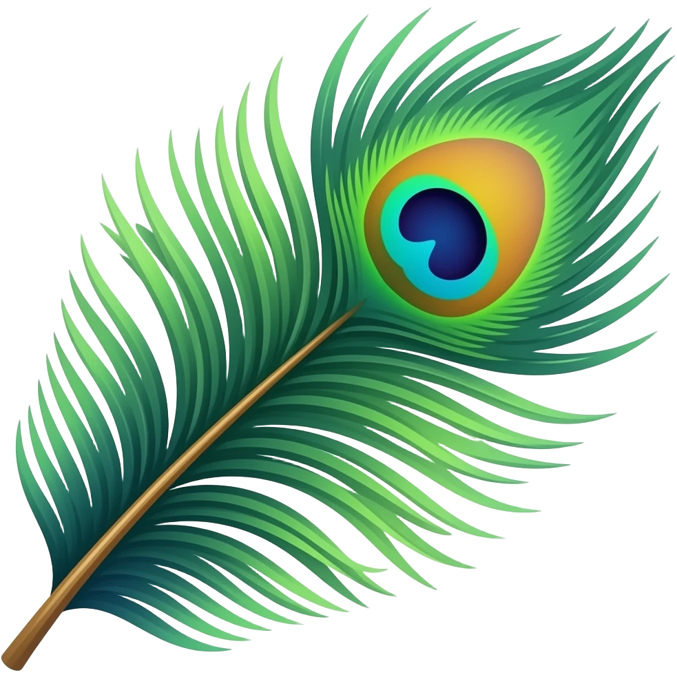 Peacocks feather emoji