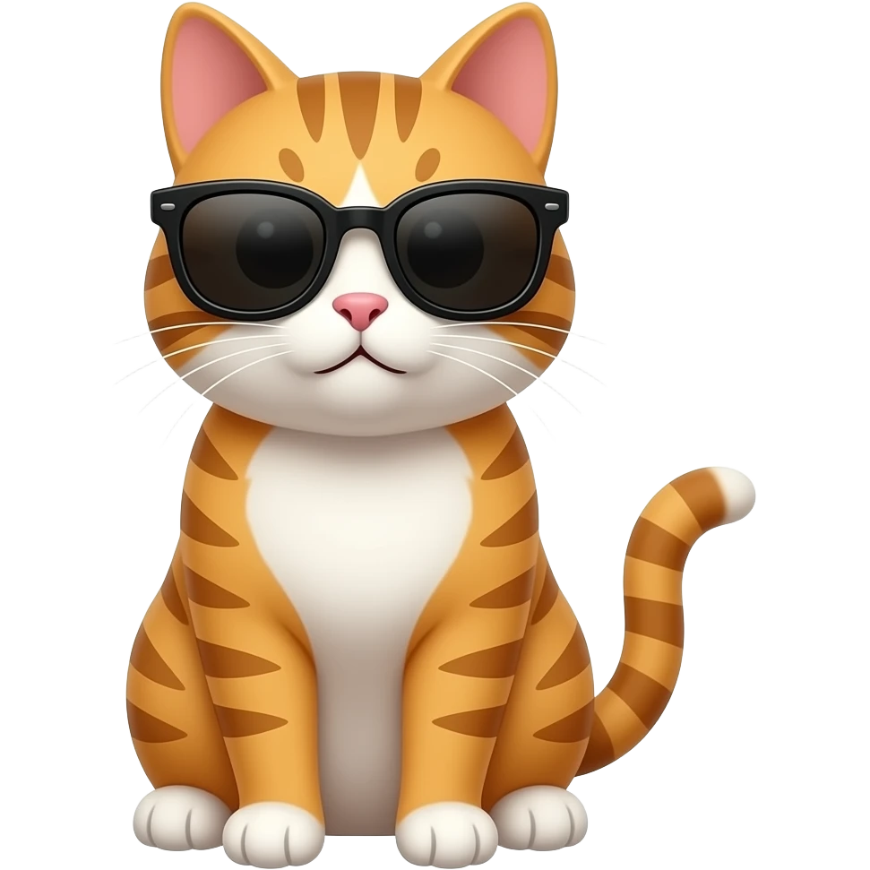 Cat wearing sunglasses emoji