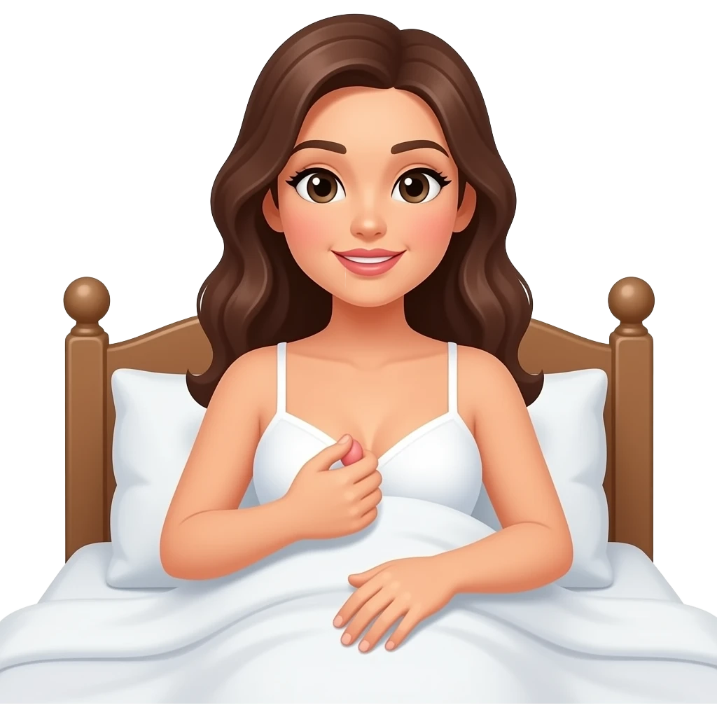 Female masturbating on bed emoji