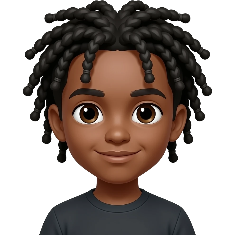 ghoul black boy with cornrows emoji