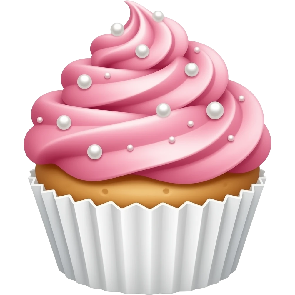 Cupcake with pink icing emoji