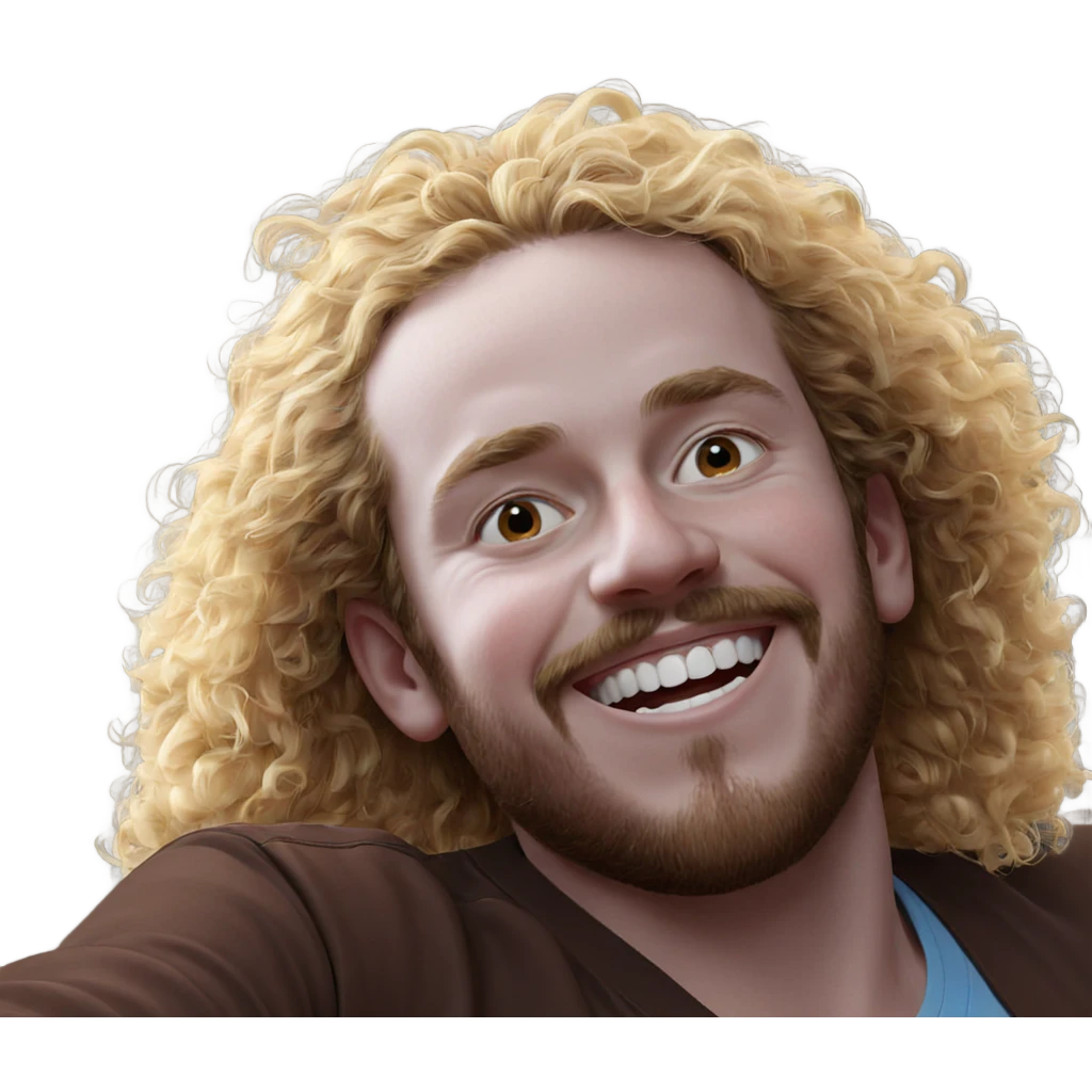 smiling boy with facial hair emoji