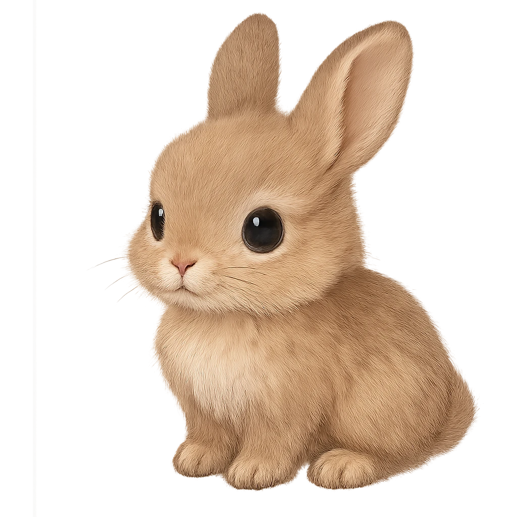 cute bunny, no background emoji