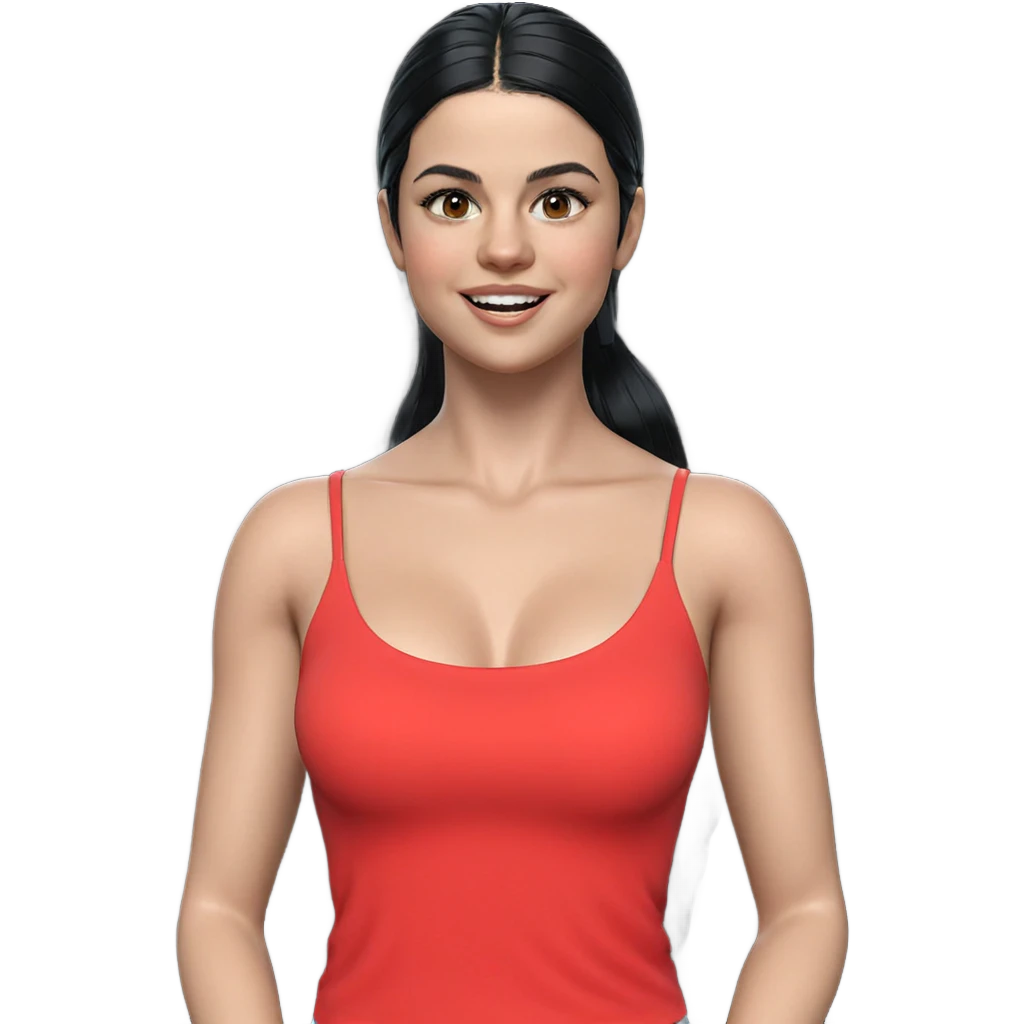 smiling girl with black hair emoji