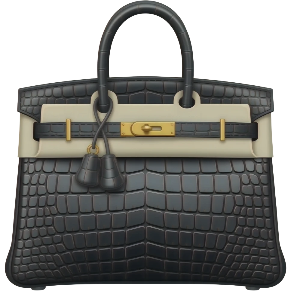 black croc hermes birkin bag gold hardare emoji