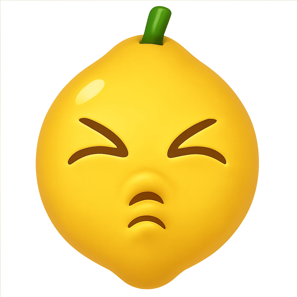 A sour food emoji, emoji style emoji