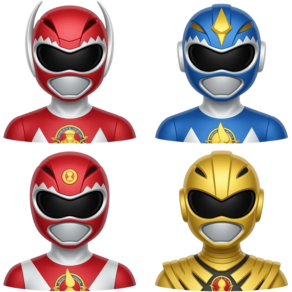 Power rangers berubah 4 orang emoji