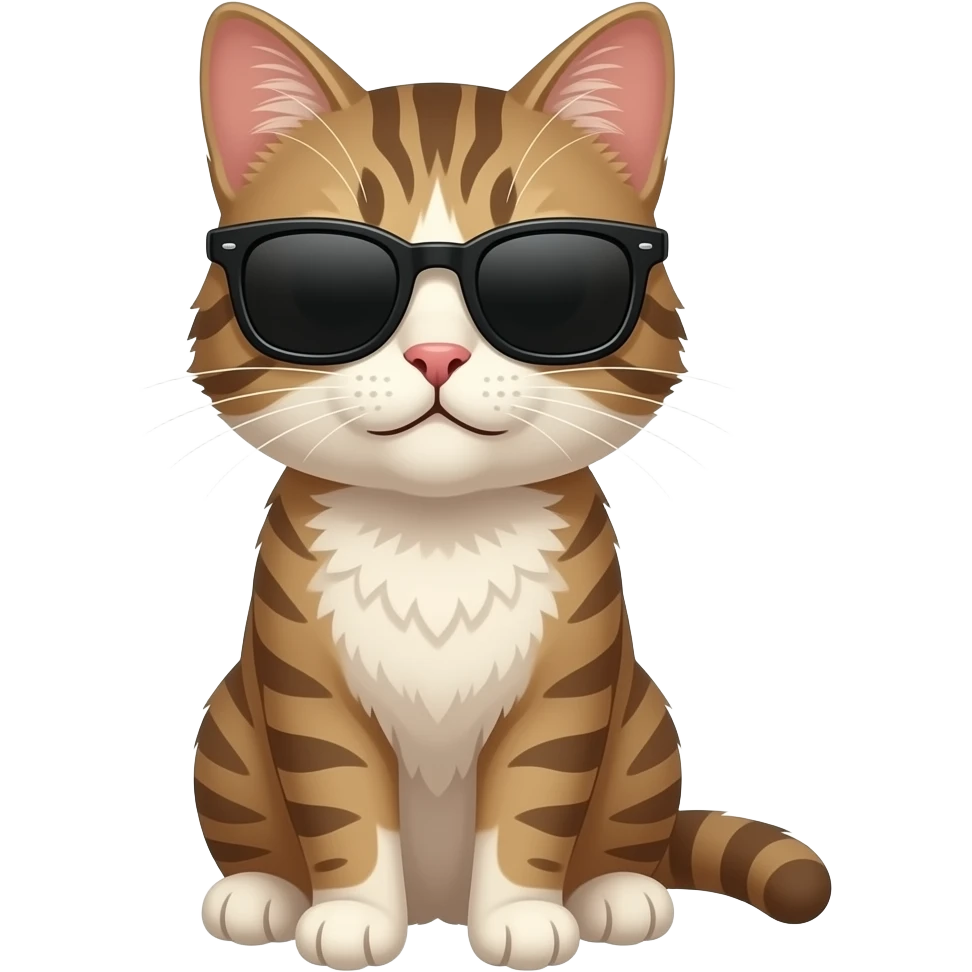 Cat wearing sunglasses emoji