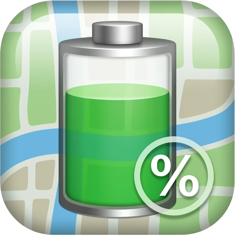 Generate an emoji of battery status which is used in Snapchat app map there should be no borders in battery and their should be no percentage sign only green colour emoji