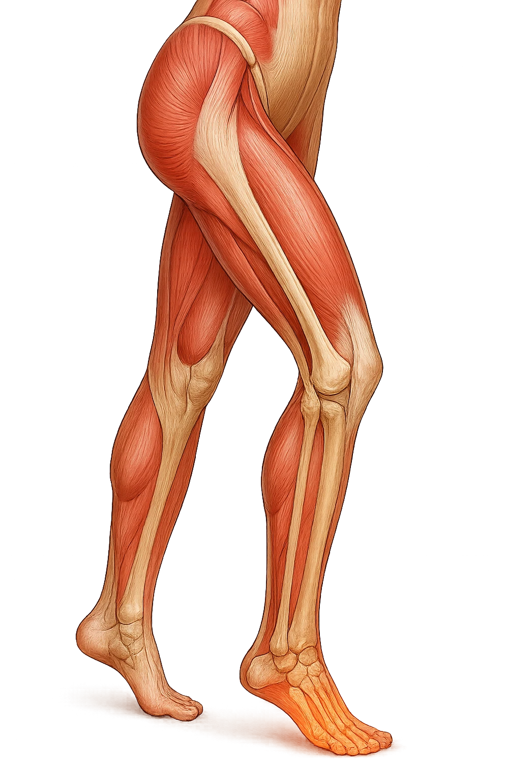 FOTO IDENTICAPRENDI SPUNTO DALLA FOTO E FAMMI A LIVELLO ANATOMICO LA GAMBA IN SOVRACCARICO emoji