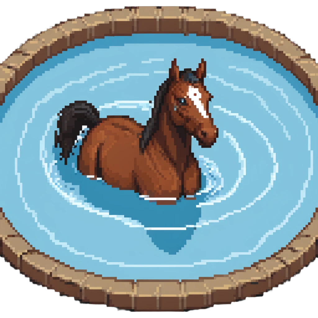 horse in a pool emoji
