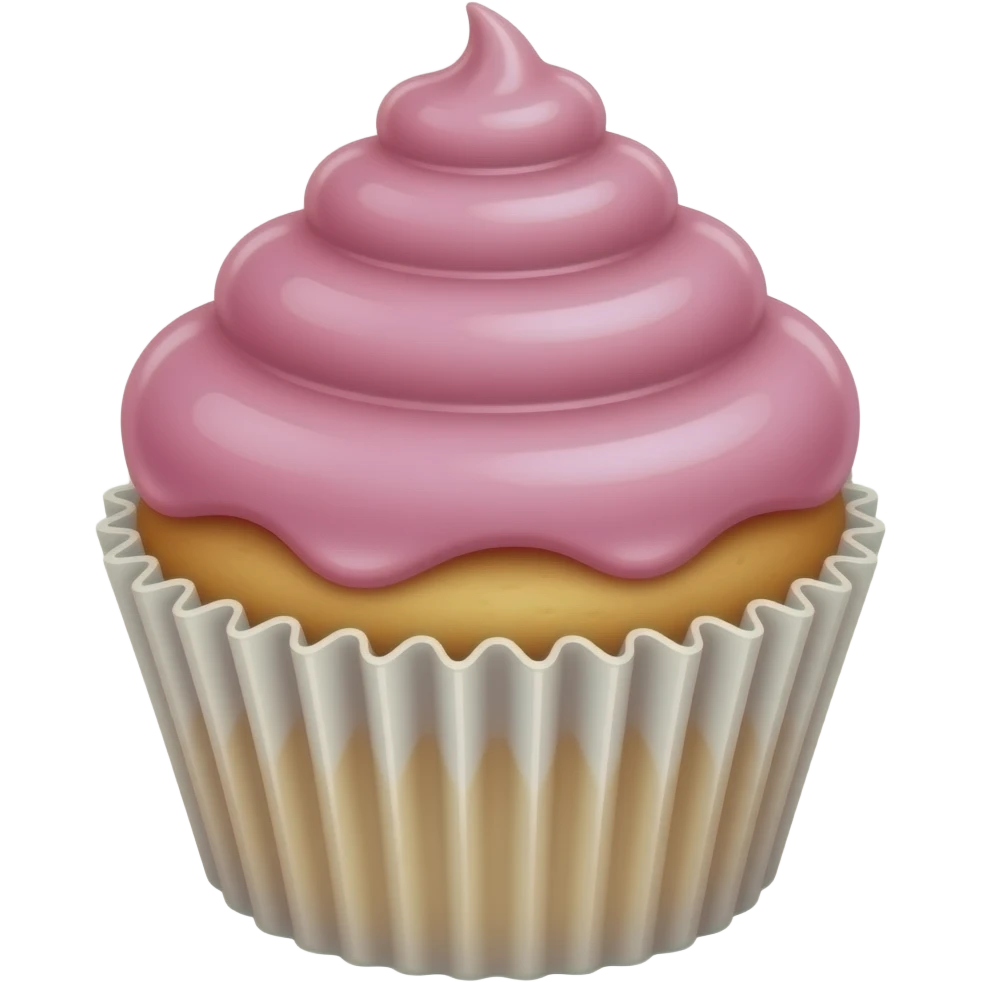 Cupcake with pink icing emoji
