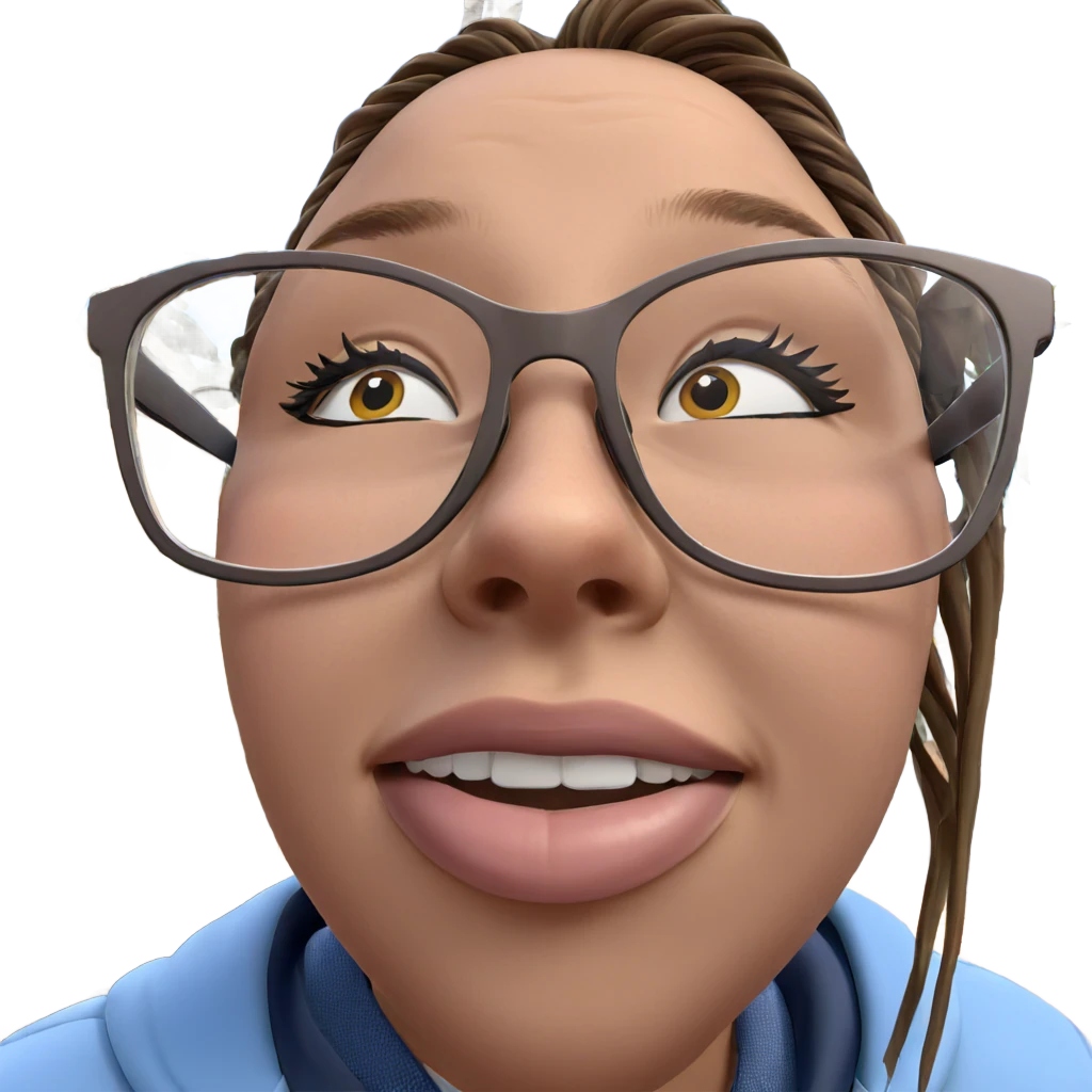 girl outdoors with glasses emoji