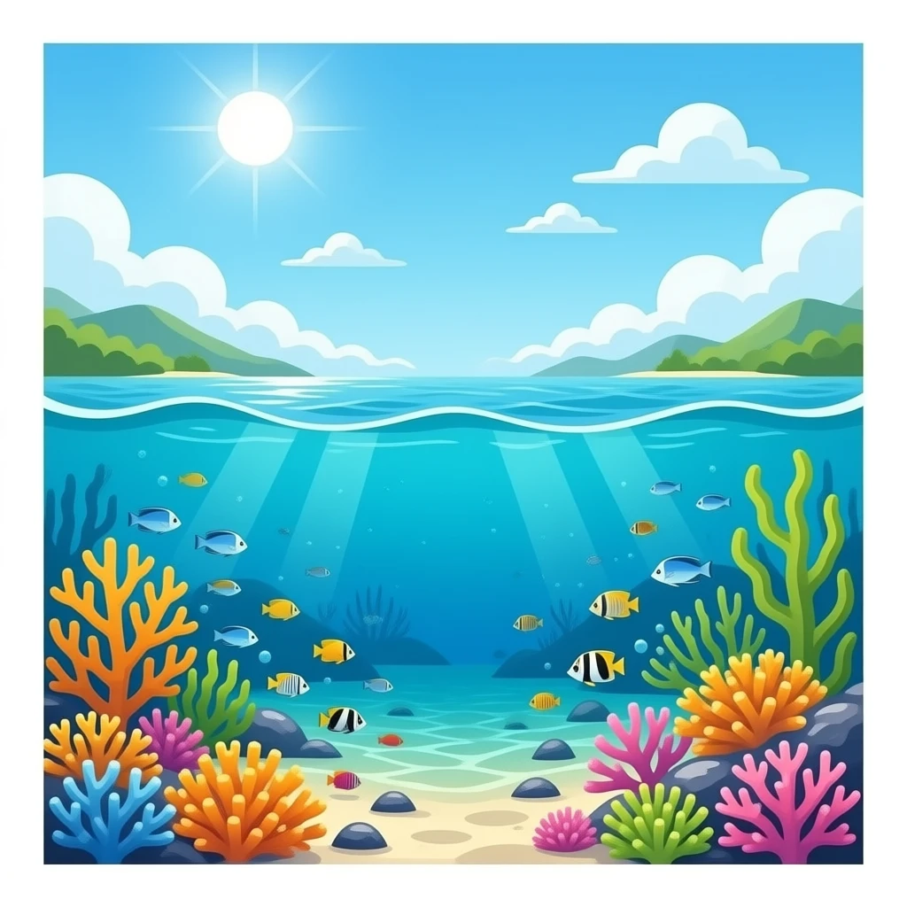 Fammi uno sfondo marino  e deve che deve essere molto dettagliato emoji