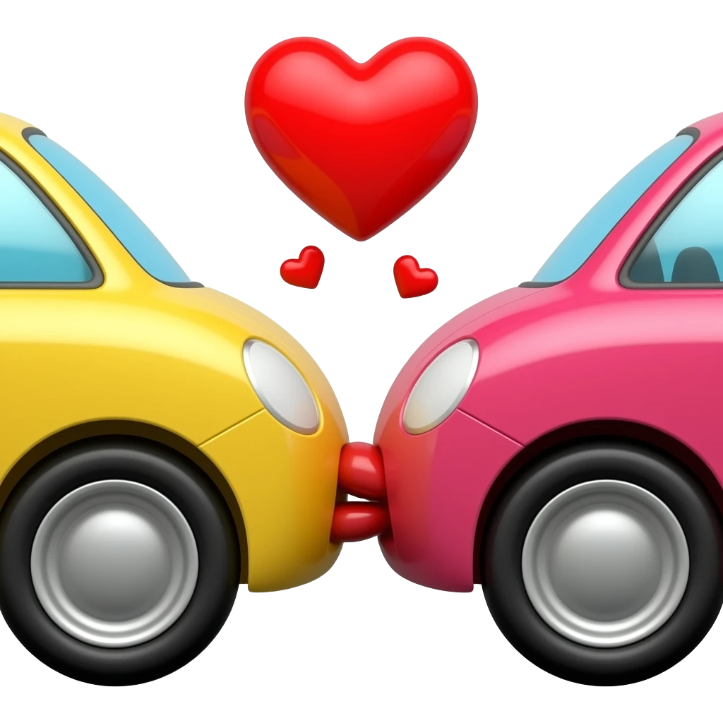 A car kiss emoji