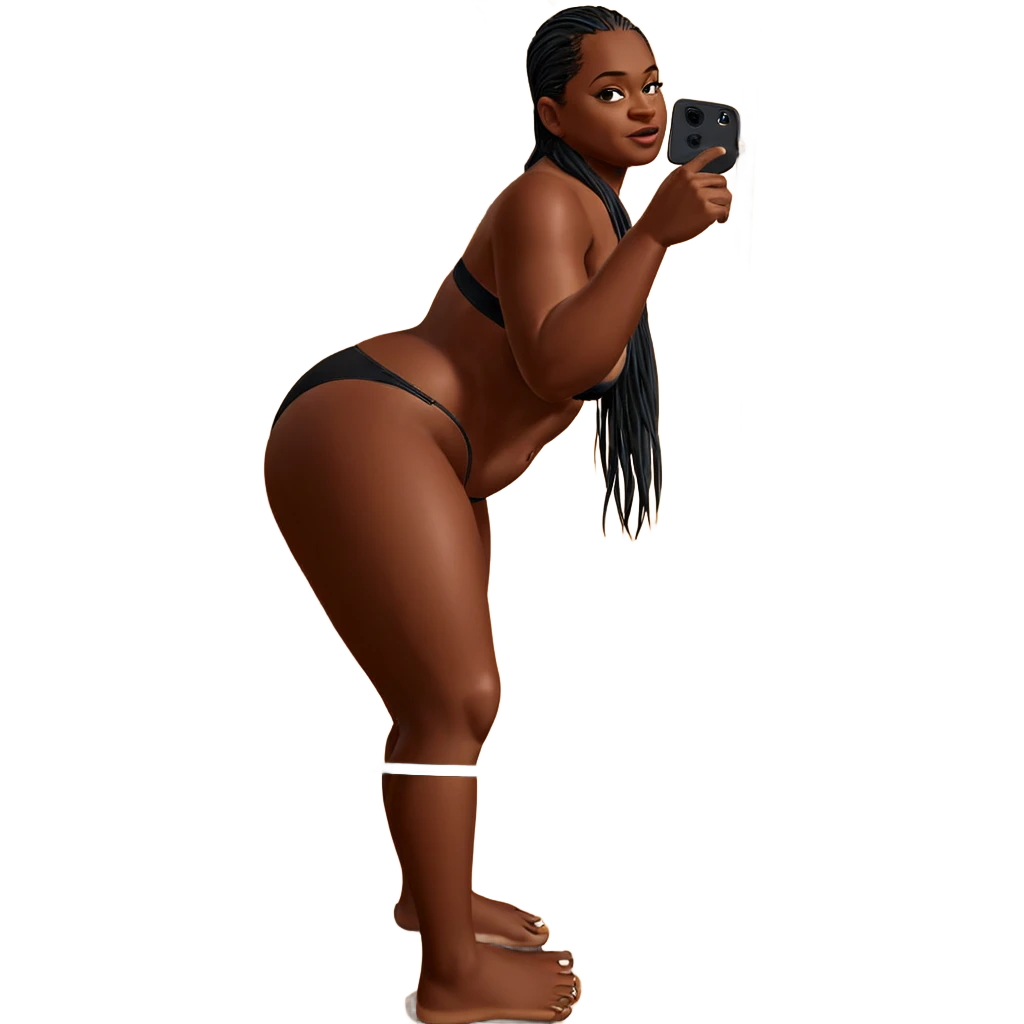 dark beauty in a bikini emoji