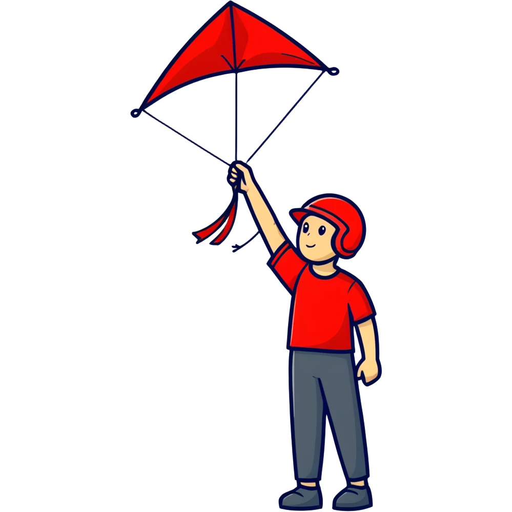 Kite man emoji