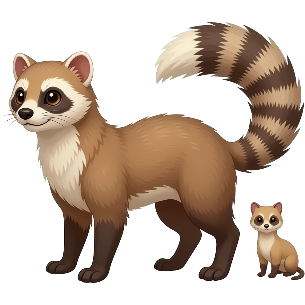 Tanuki-Cacomistle-Weasel-Mustelid-Civet-Genet-Furret-Hybrid emoji
