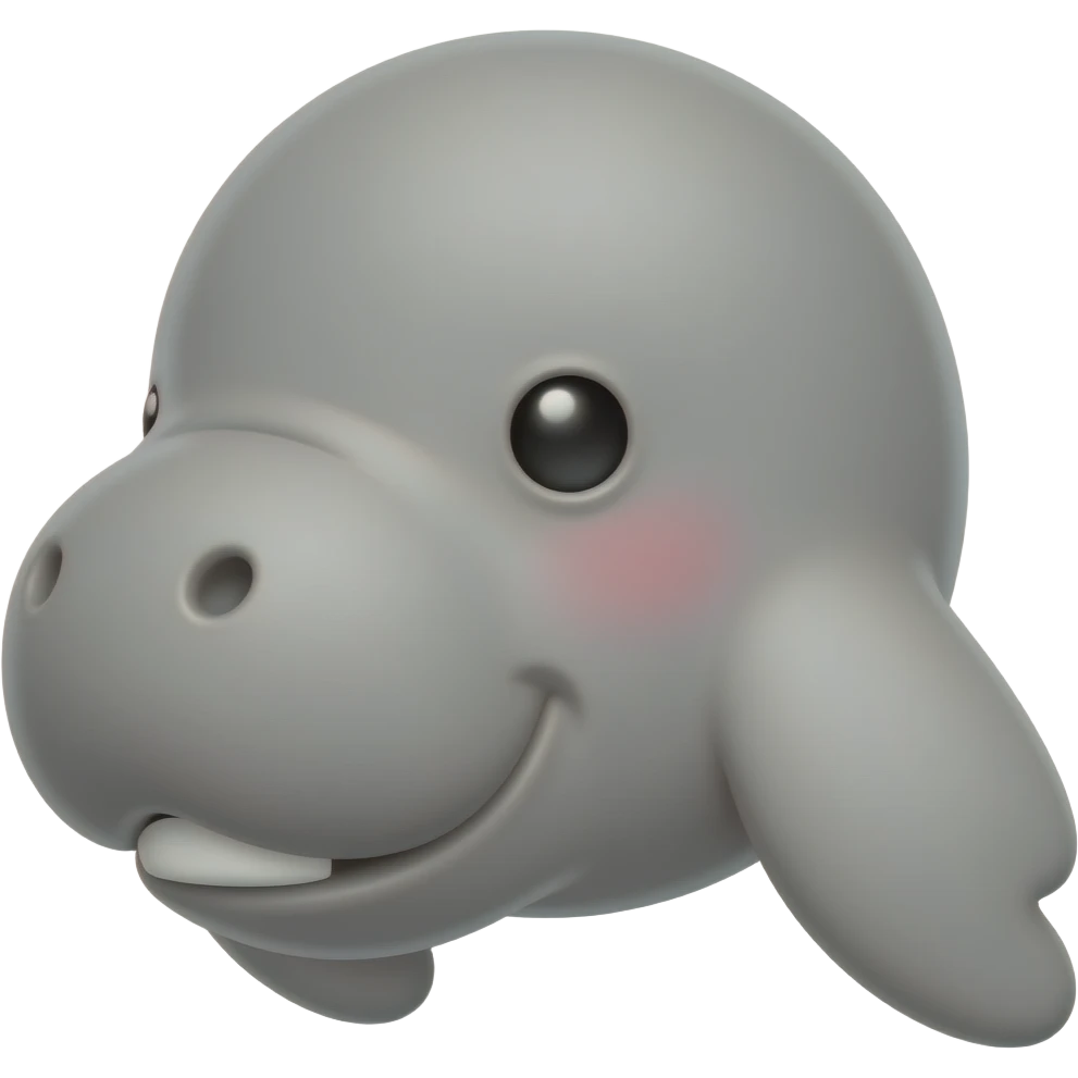Dugong giving a sideye emoji