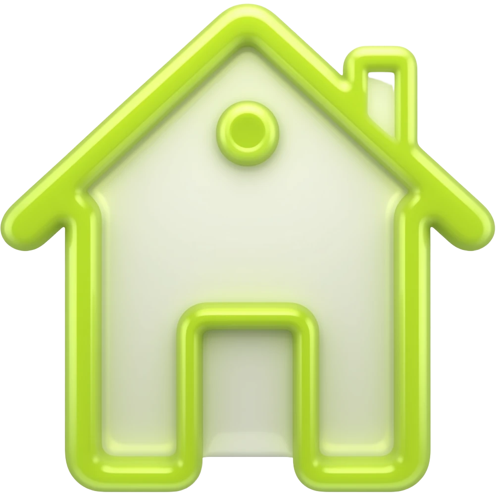 ícone casa e símbolo de localização neon yellow vidro neon brilhante emoji