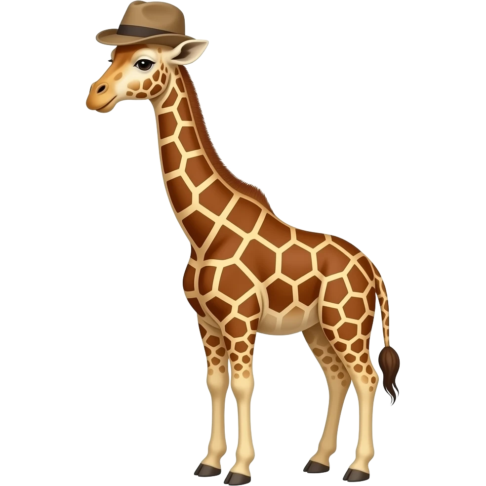giraffe with hat emoji