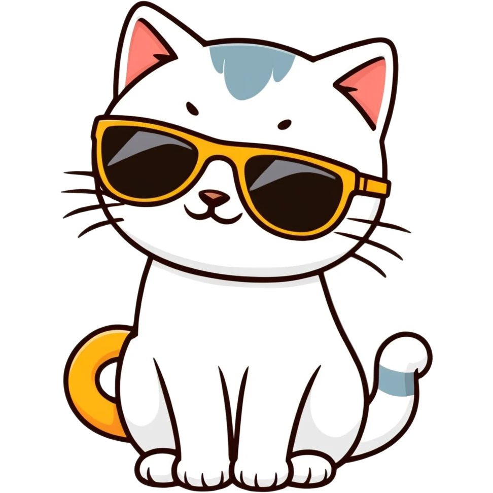 Cat with sunglasses emoji