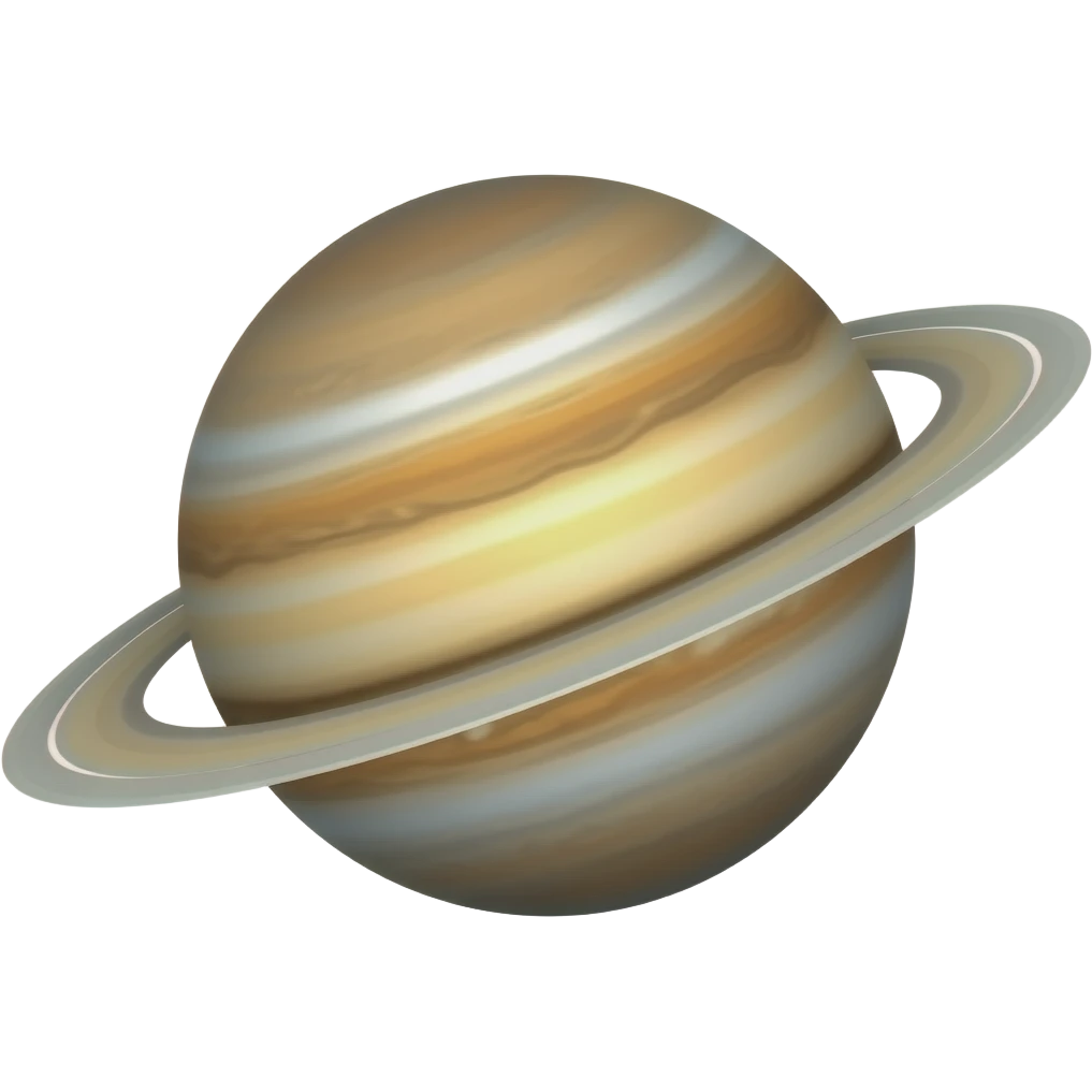 the letter C designed like a planet with rings emoji